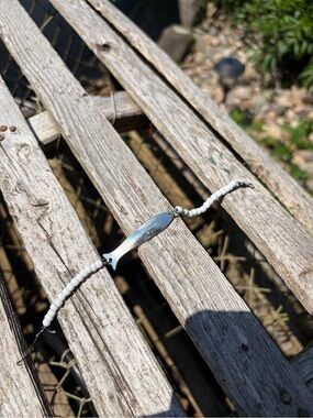 Handmade bracelet made from a fishing lure spoon